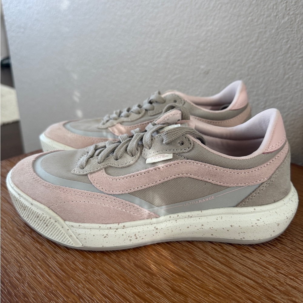 Vans Women’s Pink and Taupe UltraRange Sneakers